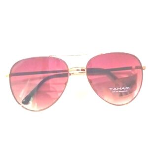 Tahari Women's Gold Tone Aviator Sunglasses